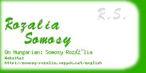 rozalia somosy business card